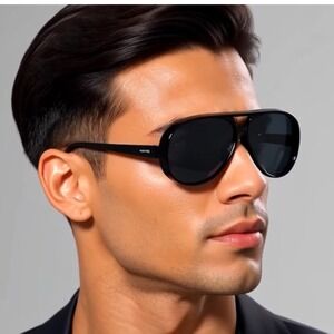 Men Sunglasses Oversized Round Frame Fashion Shade Style UV400‎ Lentes Humbres